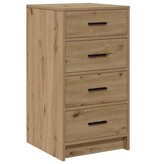 VidaXL Dressoir artisanaal eikenkleurig 40 x 41 x 75 cm Bewerkt hout