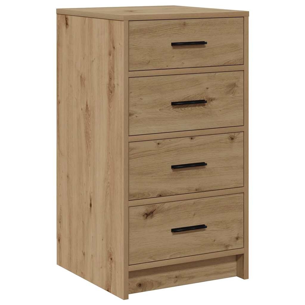 VidaXL Dressoir artisanaal eikenkleurig 40 x 41 x 75 cm Bewerkt hout
