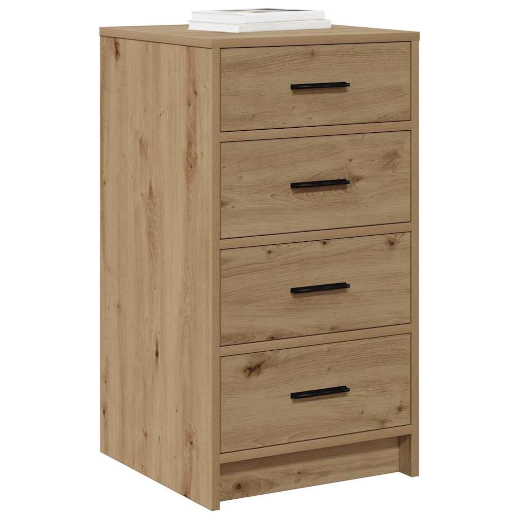 VidaXL Dressoir artisanaal eikenkleurig 40 x 41 x 75 cm Bewerkt hout