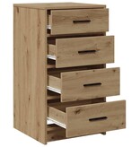 VidaXL Dressoir artisanaal eikenkleurig 40 x 41 x 75 cm Bewerkt hout