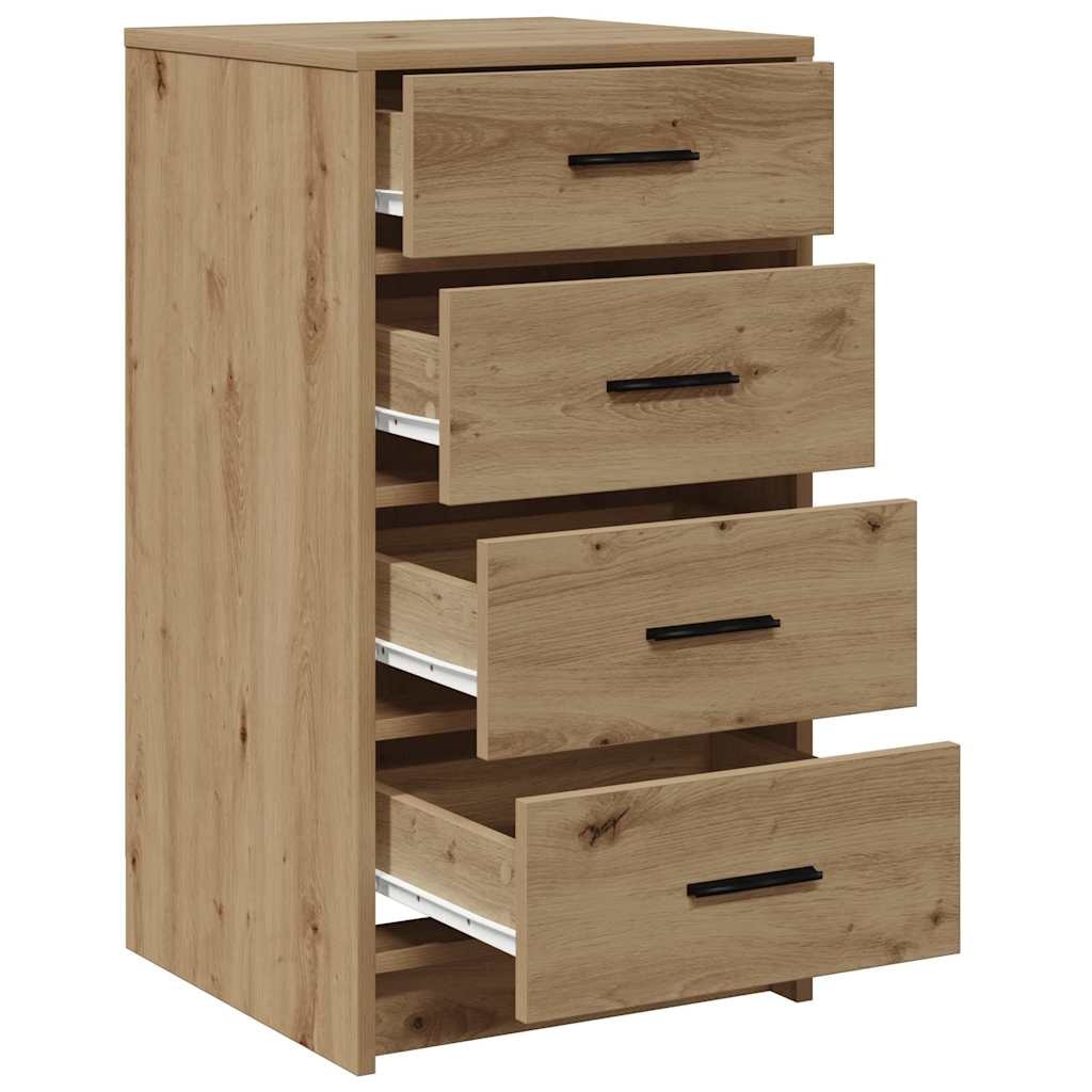 VidaXL Dressoir artisanaal eikenkleurig 40 x 41 x 75 cm Bewerkt hout