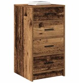 VidaXL Dressoir met lade Oud hout 40 x 41 x 75 cm Bewerkt hout