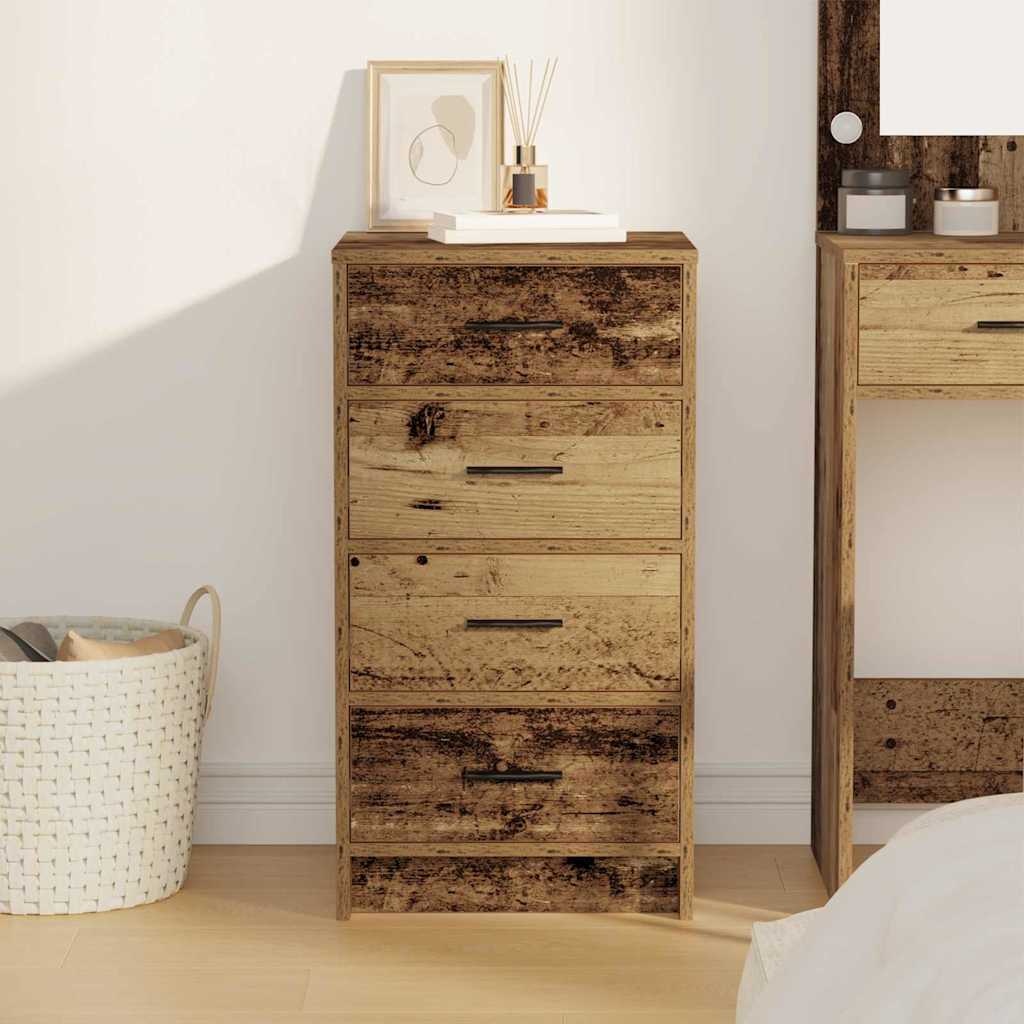 VidaXL Dressoir met lade Oud hout 40 x 41 x 75 cm Bewerkt hout