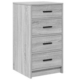 VidaXL Dressoir met lade Grijs sonoma 40 x 41 x 75 cm Bewerkt hout