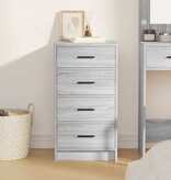 VidaXL Dressoir met lade Grijs sonoma 40 x 41 x 75 cm Bewerkt hout