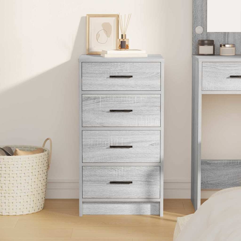 VidaXL Dressoir met lade Grijs sonoma 40 x 41 x 75 cm Bewerkt hout