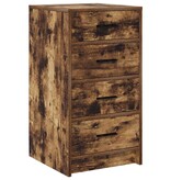 VidaXL Dressoir met lade Gerookt eiken 40 x 41 x 75 cm Bewerkt hout