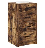 VidaXL Dressoir met lade Gerookt eiken 40 x 41 x 75 cm Bewerkt hout
