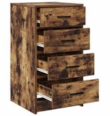 VidaXL Dressoir met lade Gerookt eiken 40 x 41 x 75 cm Bewerkt hout