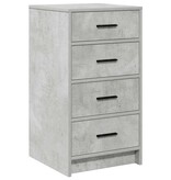 VidaXL Dressoir met lade Betongrijs 40 x 41 x 75 cm Bewerkt hout