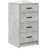 VidaXL Dressoir met lade Betongrijs 40 x 41 x 75 cm Bewerkt hout