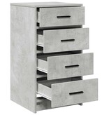 VidaXL Dressoir met lade Betongrijs 40 x 41 x 75 cm Bewerkt hout