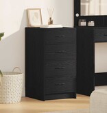 VidaXL Dressoir met lade Zwart eiken 40 x 41 x 75 cm Bewerkt hout