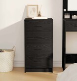 VidaXL Dressoir met lade Zwart eiken 40 x 41 x 75 cm Bewerkt hout