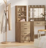 VidaXL Highboard artisanaal eikenkleurig 40 x 41 x 135 cm Bewerkt hout