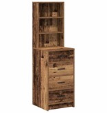 VidaXL Highboard met lade Oud hout 40 x 41 x 135 cm Bewerkt hout