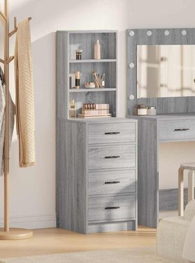 VidaXL Highboard met lade Grijs sonoma 40 x 41 x 135 cm Bewerkt hout
