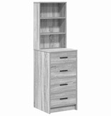 VidaXL Highboard met lade Grijs sonoma 40 x 41 x 135 cm Bewerkt hout