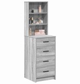 VidaXL Highboard met lade Grijs sonoma 40 x 41 x 135 cm Bewerkt hout