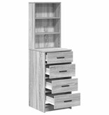 VidaXL Highboard met lade Grijs sonoma 40 x 41 x 135 cm Bewerkt hout