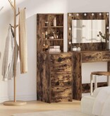 VidaXL Highboard met lade Gerookt eiken 40 x 41 x 135 cm Bewerkt hout