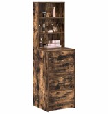 VidaXL Highboard met lade Gerookt eiken 40 x 41 x 135 cm Bewerkt hout