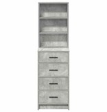 VidaXL Highboard met lade Betongrijs 40 x 41 x 135 cm Bewerkt hout