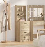 VidaXL Highboard met lade Sonoma eiken 40 x 41 x 135 cm Bewerkt hout