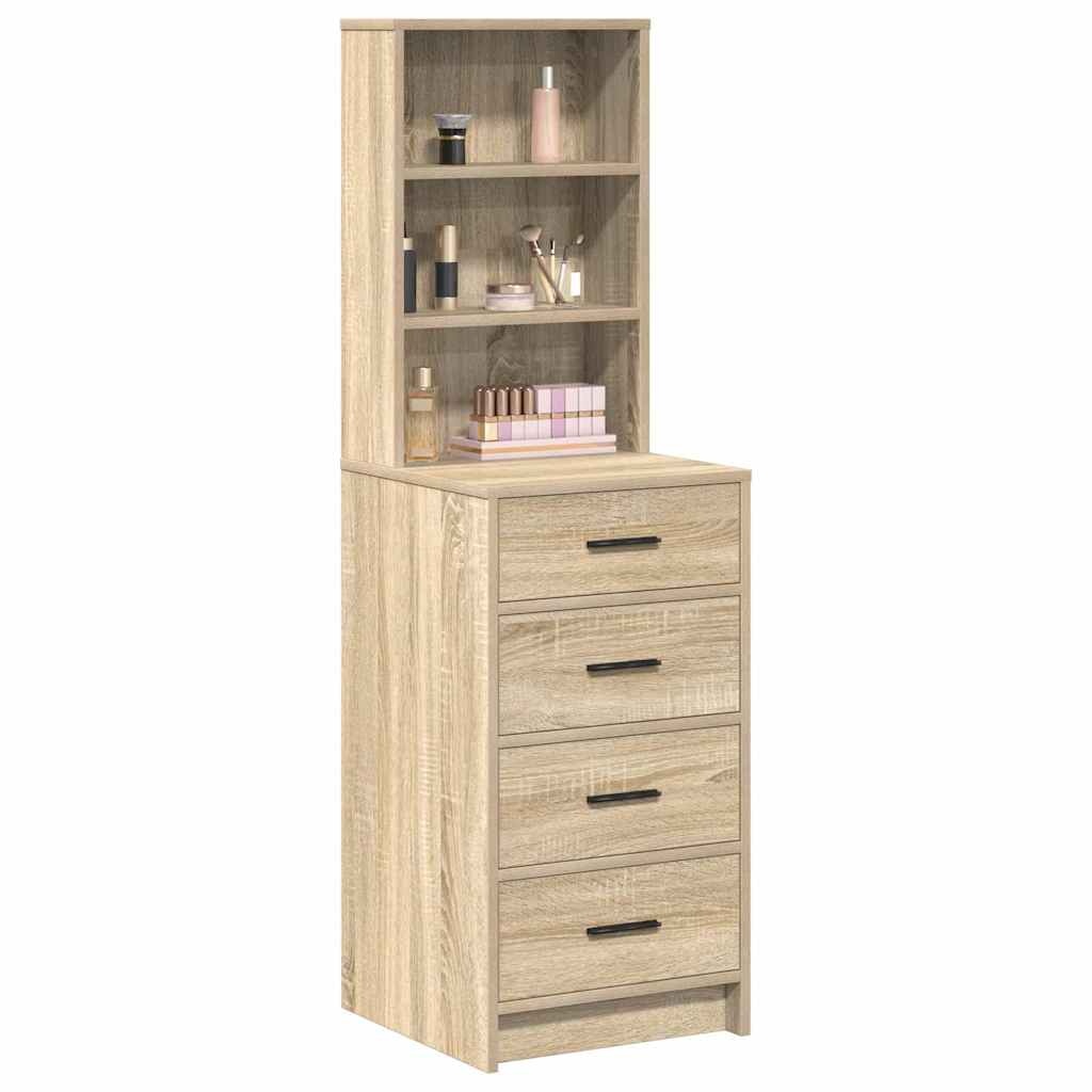 VidaXL Highboard met lade Sonoma eiken 40 x 41 x 135 cm Bewerkt hout