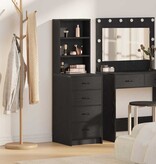 VidaXL Highboard met lade Zwart eiken 40 x 41 x 135 cm Bewerkt hout