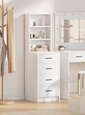 VidaXL Highboard met lade Wit 40 x 41 x 135 cm Bewerkt hout