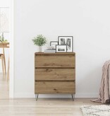 VidaXL Dressoir met lade Artisan Eiken 60 x 35 x 70 cm Bewerkt hout