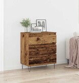 VidaXL Dressoir met lade Oudhout 60 x 35 x 70 cm Bewerkt hout