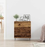 VidaXL Dressoir met lade Oudhout 60 x 35 x 70 cm Bewerkt hout