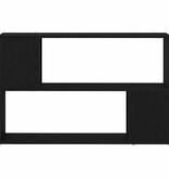 VidaXL Tv-meubelset Wandgemonteerd Zwart 100 x 24 x 63 cm Bewerkt hout