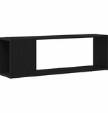 VidaXL Tv-meubelset Wandgemonteerd Zwart 100 x 24 x 63 cm Bewerkt hout