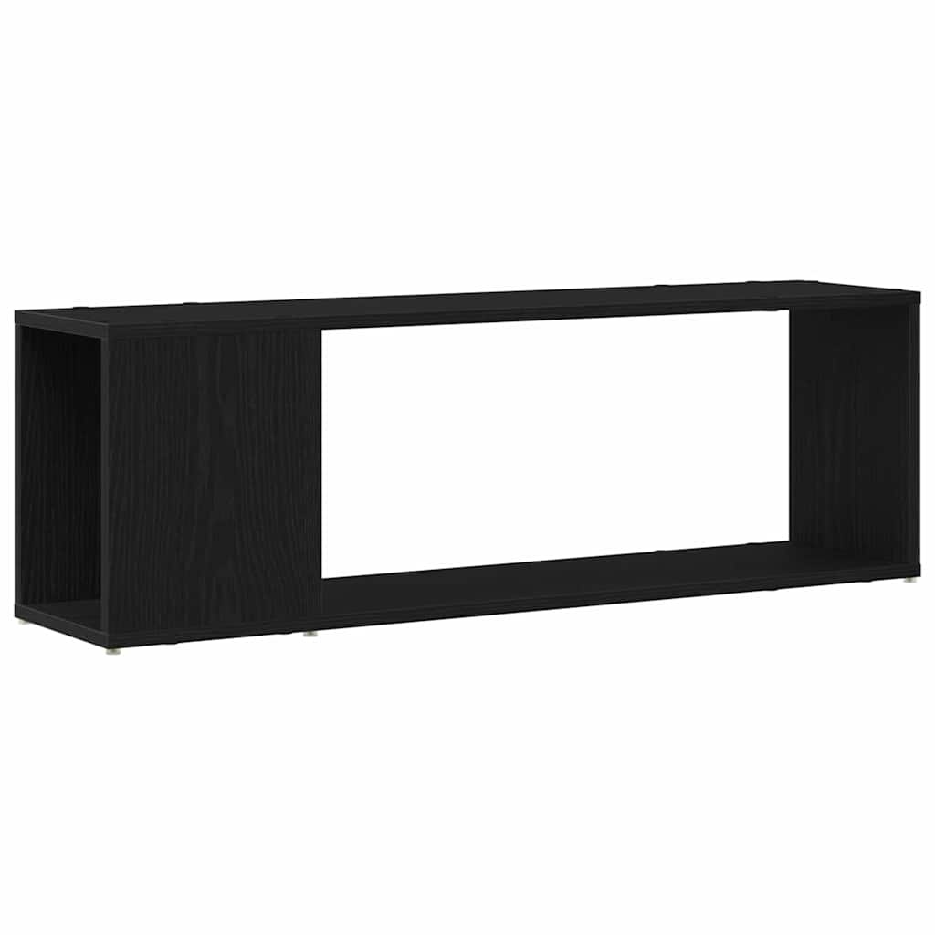 VidaXL Tv-meubelset Wandgemonteerd Zwart 100 x 24 x 63 cm Bewerkt hout