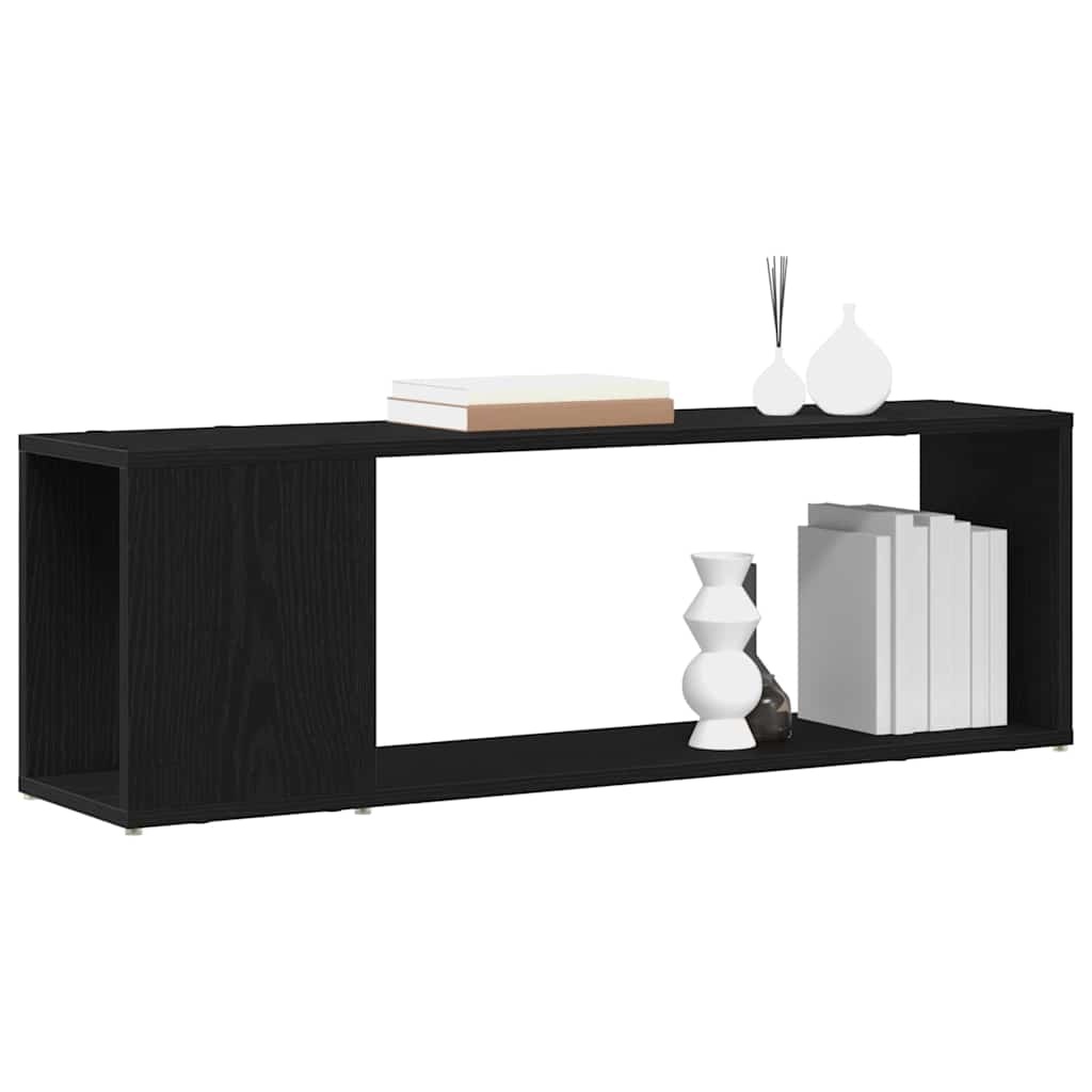 VidaXL Tv-meubelset Wandgemonteerd Zwart 100 x 24 x 63 cm Bewerkt hout