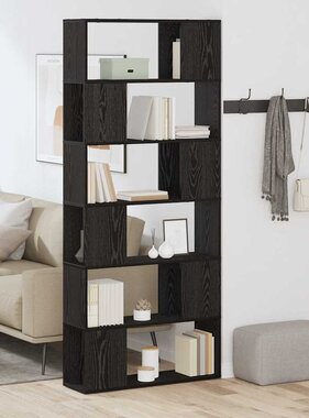 VidaXL Tv-meubelset Wandgemonteerd Zwart 80 x 24 x 186 cm Bewerkt hout