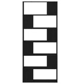 VidaXL Tv-meubelset Wandgemonteerd Zwart 80 x 24 x 186 cm Bewerkt hout