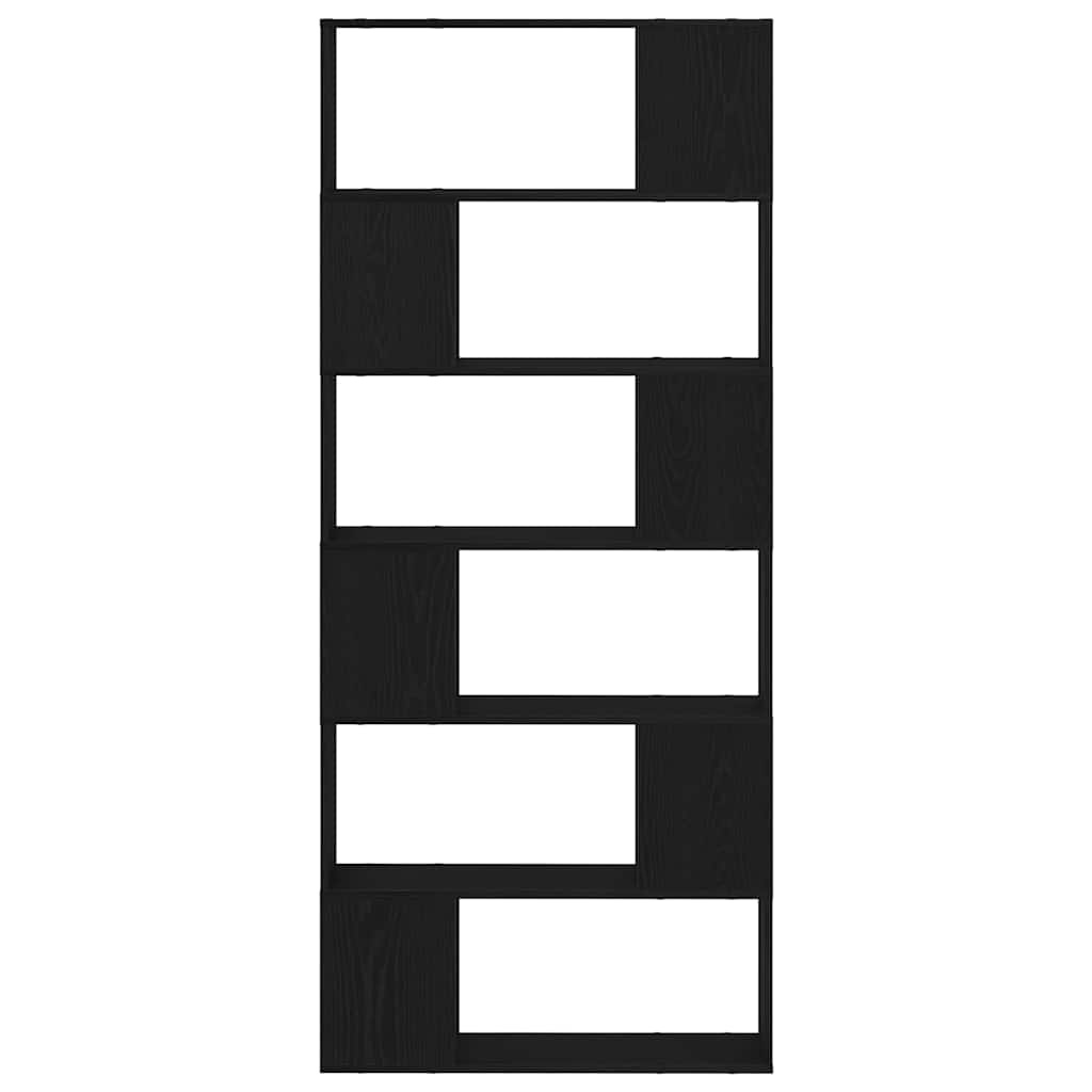 VidaXL Tv-meubelset Wandgemonteerd Zwart 80 x 24 x 186 cm Bewerkt hout