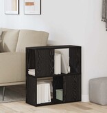 VidaXL Tv-meubelset Wandgemonteerd Zwart 60 x 24 x 63 cm Bewerkt hout