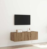 VidaXL TV Wandkast Artisan Eiken 100 x 35 x 31 cm Bewerkt hout