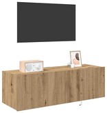 VidaXL TV Wandkast Artisan Eiken 100 x 35 x 31 cm Bewerkt hout