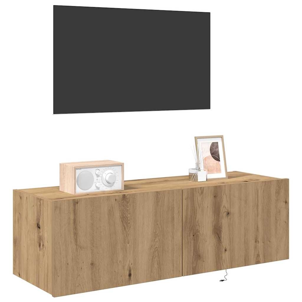 VidaXL TV Wandkast Artisan Eiken 100 x 35 x 31 cm Bewerkt hout