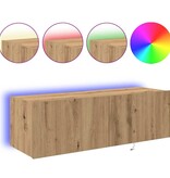 VidaXL TV Wandkast Artisan Eiken 100 x 35 x 31 cm Bewerkt hout