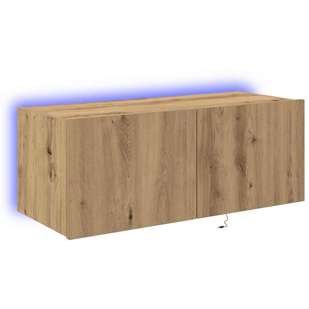 VidaXL TV Wandkast Artisan Eiken 80 x 35 x 31 cm Bewerkt hout