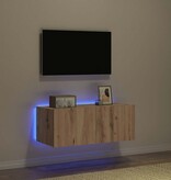 VidaXL TV Wandkast Artisan Eiken 80 x 35 x 31 cm Bewerkt hout