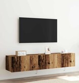 VidaXL TV Wandkast 2 pcs Oud Hout 80 x 35 x 31 cm Bewerkt hout
