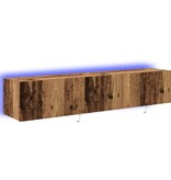 VidaXL TV Wandkast 2 pcs Oud Hout 80 x 35 x 31 cm Bewerkt hout